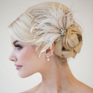 Ideal Wedding Jewelry Ideal Wedding Jewelry - '20s-inspired feather barrettes