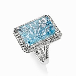 Gemstone Jewelry - aquamarine cocktail ring by Sheldon Bloomfield