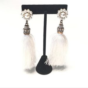 Pearl statement earrings