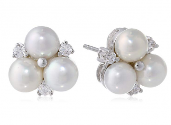 Bella Pearl Cluster Earrings