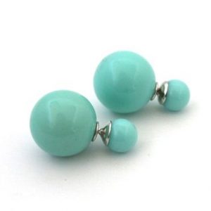 color pearl earrings