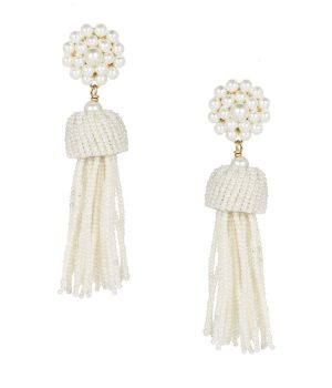 tassel pearl earrings