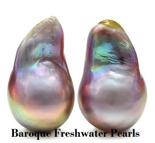 Freshwater Pearls in a Braoque Shape