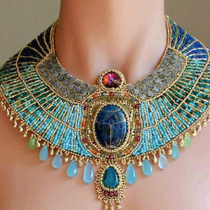 Egyptian Jewelry Beaded Necklace