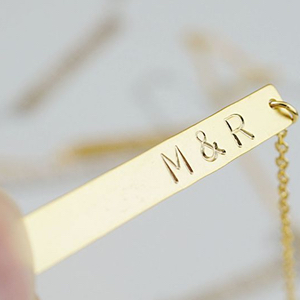 Personalized Jewelry Bar Necklace