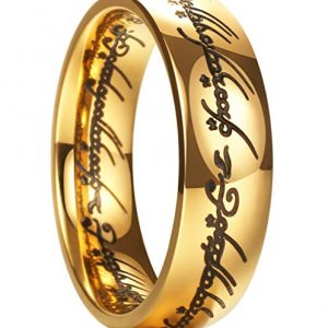 8. King Will MAGIC 7mm Gold Plated Titanium Lord Men's Rings