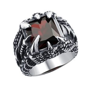 14. DALARAN Stainless Steel Dragon Claw Men's Rings