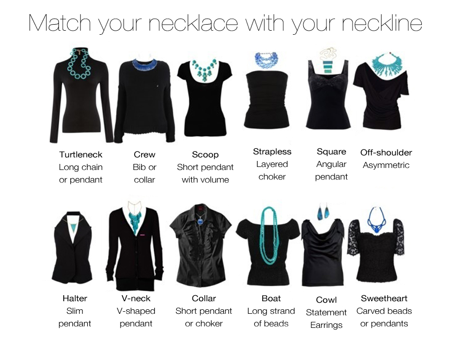 neckline and jewelry