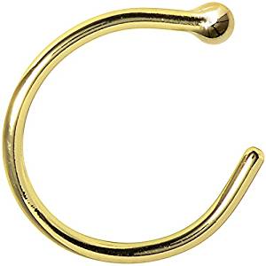 Body Candy Retainer and Pack of 2 Stainless Steel Nose Hoop Rings 20 Gauge