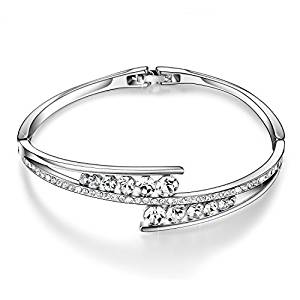 Menton Ezil Love Encounter Swarovski Crystals Bangle Bracelets