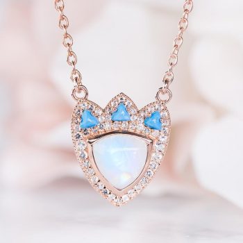 14kt Rose Gold Vermeil Moonstone Necklace - Ar