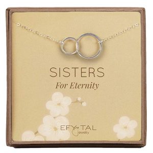 9. Efy Tal Jewelry Sterling Silver Sisters Necklace - Infinity Symbol Jewelry