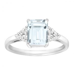 Finecraft 1 5/8 ct Natural Aquamarine & White Topaz