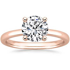 Houston Diamond District 3 4 Carat GIA Certified 14K White Gold Solitaire Round Cut Diamond Engagement Ring (0.75 Ct G-H Color, SI1-SI2 Clarity)