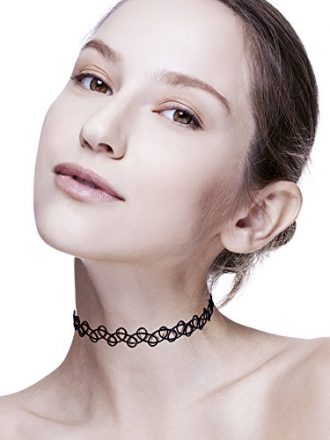 Mudder 6 Pieces Black Tattoo Choker