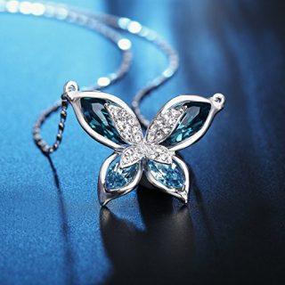 SIVERY 'Butterfly' Women Necklace Jewelry with New Crystals from Swarovski, Gifts for Girlfriend and Mom