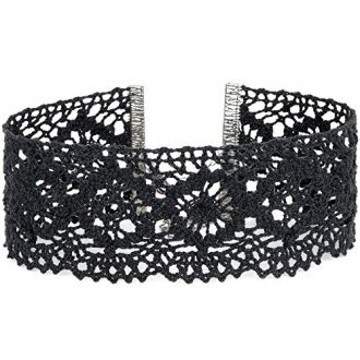 Twilight's Fancy Floral Elastic Stretch Lace Choker Necklace