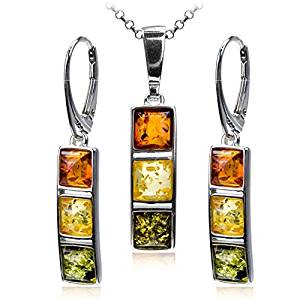 amber multicolor earrings