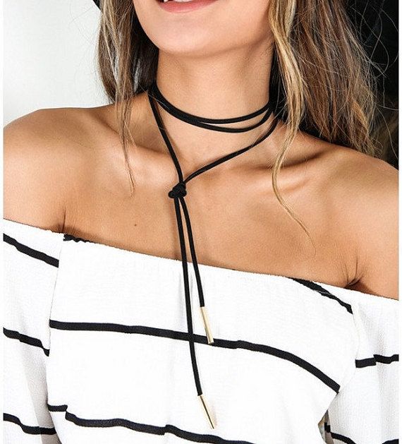 slim black choker