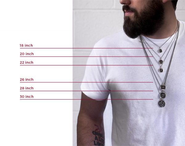 men's neklace length