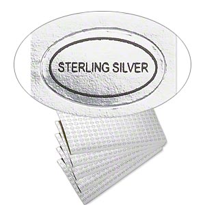 sterling silver label