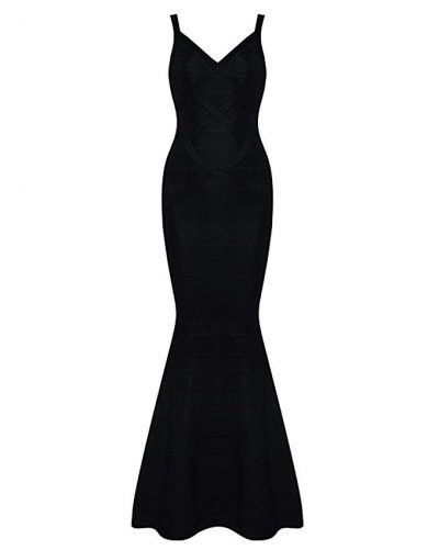 v neck gown