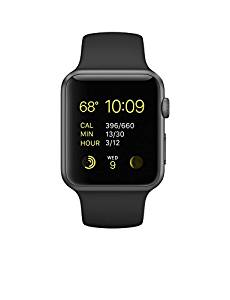 Apple Watch Series 1 Sport 42mm Space Gray Aluminum Case with Black Sport Band by Apple