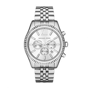 Michael Kors Men's Lexington Silver-Tone Watch MK8405