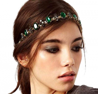 LittleB Baroque Headbands Jewelry Rhinestone&Alloy Hair Chain For Women and Girl