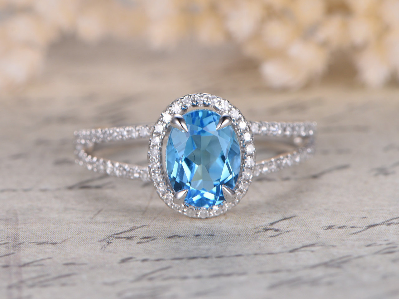 Blue Topaz Rings - Obsessed with November Birthstone Ring | JJ