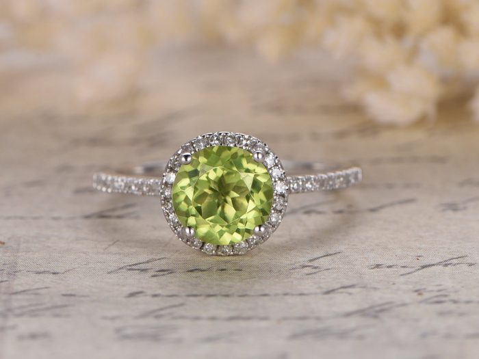 peridot silver ring