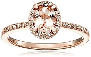 10k Pink Gold Morganite and Diamond Ring (1/10cttw, I-J Color, I2-I3 Clarity)