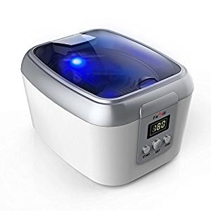 Famili FM8000WW Ultrasonic Polishing Jewelry Cleaner with Digital Timer for Cleaning Eyeglasses Rings, Dentures, Retainers