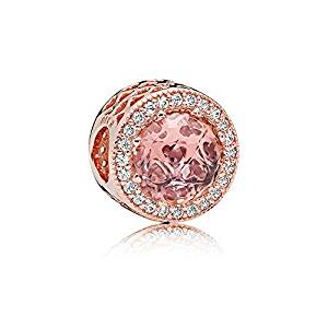 PANDORA Charm in PANDORA Rose with Blush Pink Crystals and Clear Zirconia