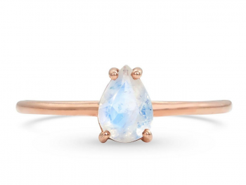 View Details Moon Magic 14kt Rose Gold Vermeil Moonstone Ring - Yonder Glow