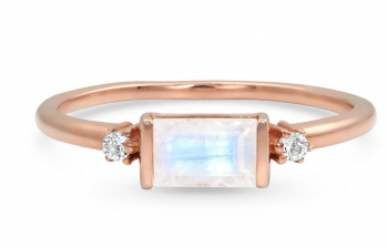 14kt Rose Gold Vermeil Moonstone Ring - Poshness