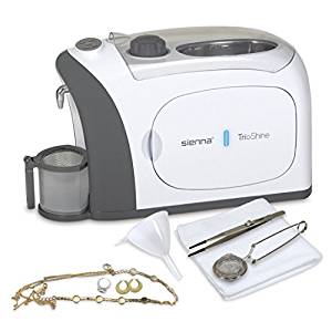 TrioShine 3 in 1 Ultrasonic Jewelry Cleaner Machine, Jewelry Steam Cleaner, UV Light Sanitizer (Kills 99.9% Bacteria) | Professional Grade for Rings, Watches, Earrings, Pacifiers, Eyeglasses, Dentures 