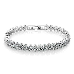 Zealmer Shoopic AAA Cubic Zirconia Tennis Bracelet Hand Chain for Women 6.5"