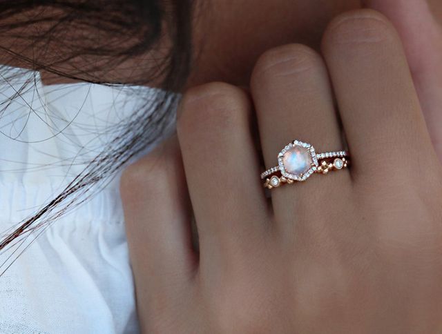 beautiful moonstone ring