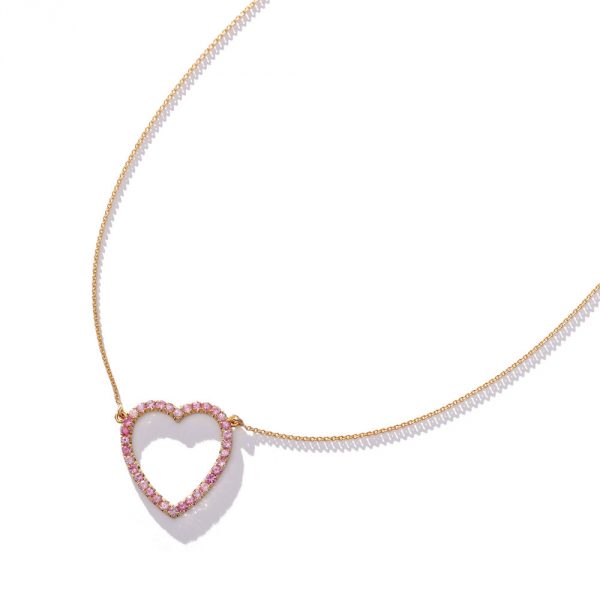 pink heart necklace