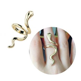 CHOA Adjustable Punk Rock Snake Ring for Women Retro Gothic Finger Jewelry Accessories