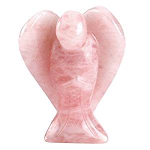 Luck Charms - Natural rose quartz crystal pocket guardian angel