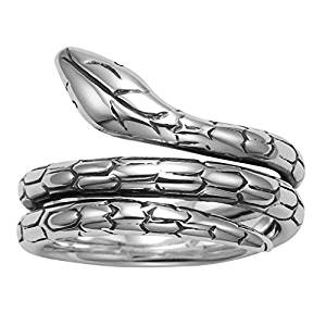 Sterling Silver Double Wrap Snake Ring 