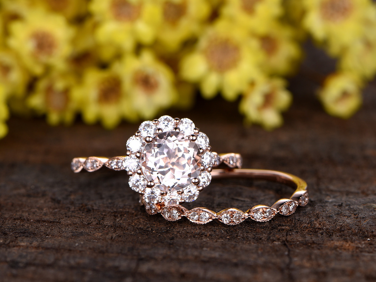 Flower Engagement Rings - Lotus, Daisy, Black Rose and More | JJ