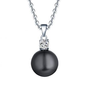 925 Sterling Silver Freshwater Cultured Pearl Pendant Necklace JO WISDOM Jewelry for Women,Girls