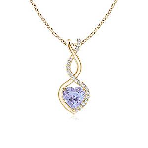 Tanzanite Infinity Heart Pendant