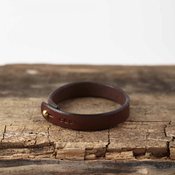 brown leather bracelety