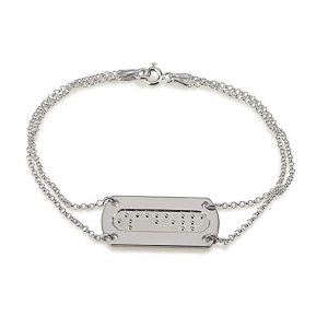 oNecklace - Double Chain Braille Bar Bracele