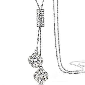 Z-Jeris Women's Crystal Flower Jewelry Tassel