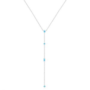 PAVOI 14K Gold Dipped Y Lariat Necklace Opal Pendant